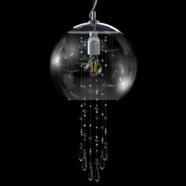 Lustra moderna Vision decorata cu fluturi si cristale Exclusive PAPILLON 02 – CH 