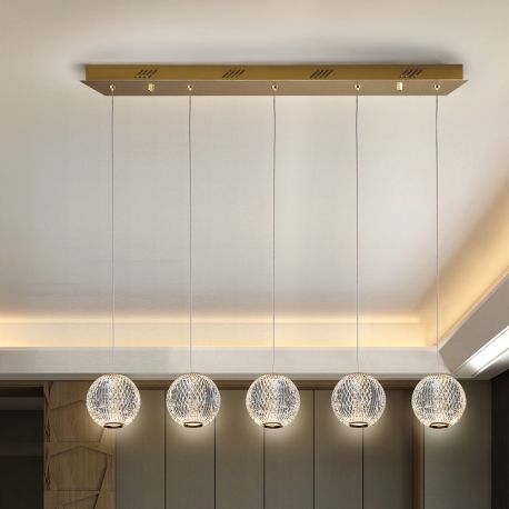Pendule, Lustre suspendate - Lustra cu 5 pendule LED design modern Austral