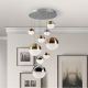 Corpuri de iluminat Lustre pentru casa scarii - LUSTRA cu 9 pendule LED DIMABILA prin BLUETOOTH Sphere