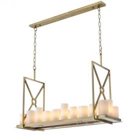 Pendule, Lustre suspendate - Lustra suspendata cu telecomanda Commodore alama