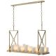 Pendule, Lustre suspendate - Lustra suspendata cu telecomanda Commodore alama