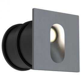 Spoturi - Spot LED incastrabil iluminat trepte scara exterior, IP44 Via Urbana gri
