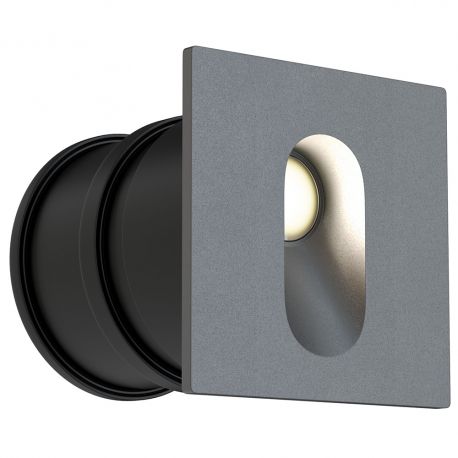 Spoturi - Spot LED incastrabil iluminat trepte scara exterior, IP44 Via Urbana gri