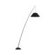 Lampadare - Lampadar cu brat telescopic cu abajur textil negru Campanula