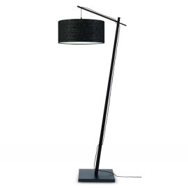 Lampadare - Lampadar din bambus si abajur din tesatura in, Andes negru