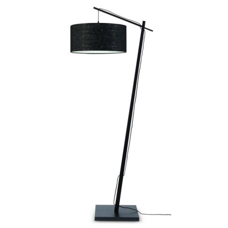 Lampadare - Lampadar din bambus si abajur din tesatura in, Andes negru