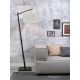 Lampadare - Lampadar din bambus si abajur din tesatura in, Andes negru/ in deschis