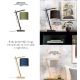 Veioze - Lampa din bambus si abajur din tesatura in, Andes natur/ verde