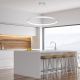 Candelabre, Lustre - Lustra LED suspendata design modern circular CIRCLE 78, alb