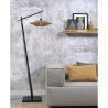 Lampadar din bambus Bali S negru, 44cm