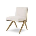 Scaun design LUX Fico boucle crem
