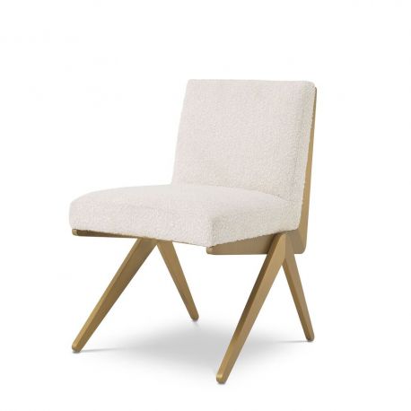 Scaune - Scaun design LUX Fico boucle crem