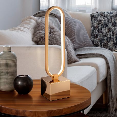 Veioze - Lampa de masa LED design ultra-modern Colette auriu roze