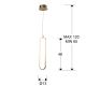 Pendule, Lustre suspendate - Pendul LED design ultra-modern Colette auriu roze