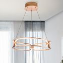 Lustra LED suspendata design ultra-modern 47cm Colette auriu roze
