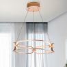 Lustra LED suspendata design ultra-modern 47cm Colette auriu roze