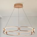 Lustra LED suspendata design ultra-modern 80cm Colette auriu roze 