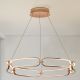 Pendule, Lustre suspendate - Lustra LED suspendata design ultra-modern 80cm Colette auriu roze
