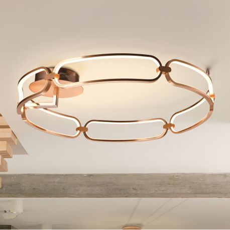 Lustre aplicate - Lustra LED aplicata design ultra-modern 80cm Colette auriu roze
