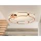 Lustre aplicate - Lustra LED aplicata design ultra-modern 80cm Colette auriu roze