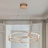 Lustra LED suspendata design ultra-modern 60cm Colette auriu roze 