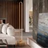 Lampa de podea LED design ultra-modern Colette auriu roze