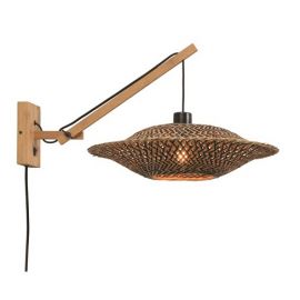 Aplice, corpuri de iluminat pentru pereti - Aplica din bambus Bali orizontal S natur, 44cm