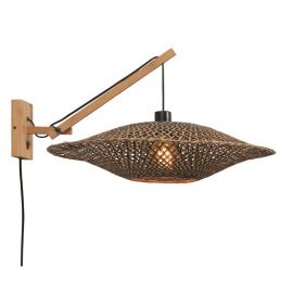 Aplice, corpuri de iluminat pentru pereti - Aplica din bambus Bali orizontal S natur, 60cm