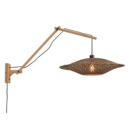 Aplice, corpuri de iluminat pentru pereti - Aplica din bambus cu brat articulat Bali orizontal L natur, 60cm
