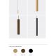Pendule, Lustre suspendate - Pendul design minimalist din lemn cu spot LED încorporat Chimes tall - black oak