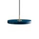 Pendule, Lustre suspendate - Lustra LED design scandinav Asteria mini - petrol blue/ auriu