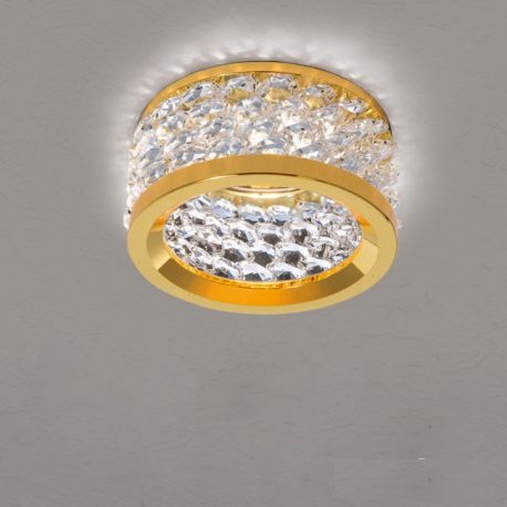 Spoturi tavan fals - Spot incastrabil dimabil, cristal K10 Korb auriu
