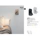 Aplice, corpuri de iluminat pentru pereti - Aplica cu reader LED minimalista SUAU bronz