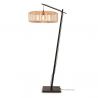 Lampadar eco din bambus Bromo L negru/ natur, 60x18cm