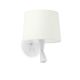 Aplice, corpuri de iluminat pentru pereti - Aplica cu reader LED eleganta design modern CONGA alba