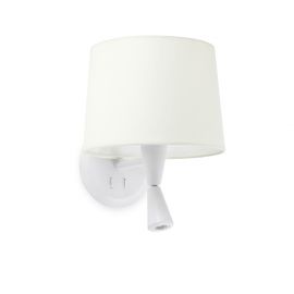 Aplice, corpuri de iluminat pentru pereti - Aplica cu reader LED eleganta design modern CONGA alba