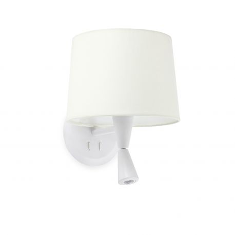 Aplice, corpuri de iluminat pentru pereti - Aplica cu reader LED eleganta design modern CONGA alba