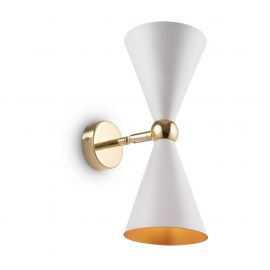 Aplice, corpuri de iluminat pentru pereti - Aplica de perete design decorativ Vesper alb/auriu