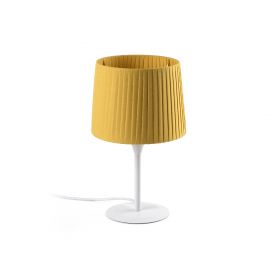 Veioze - Veioza / Lampa de masa moderna design elegant SAMBA mini alb/galben