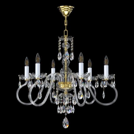 Lustre Cristal Bohemia - Candelabru cu 6 brate LUX design modern, Cristal Bohemia Exclusive Miracle