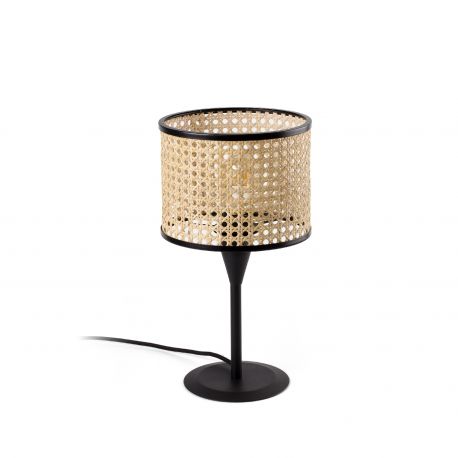 Veioze - Veioza / Lampa de masa moderna design elegant MAMBO mini negru/ratan