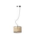 Lustra pendul moderna design natural MAMBO 32cm negru/ratan