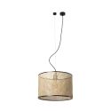 Lustra pendul moderna design natural MAMBO 45cm negru/ratan