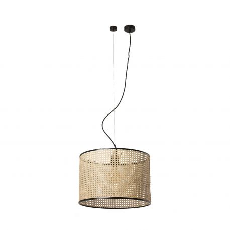 Pendule, Lustre suspendate - Lustra pendul moderna design natural MAMBO 45cm negru/ratan