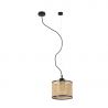 Lustra pendul moderna design natural MAMBO simple 21cm negru/ratan