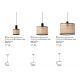 Pendule, Lustre suspendate - Lustra pendul moderna design natural MAMBO simple 21cm negru/ratan