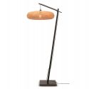 Lampadar eco din bambus Palawan negru/ natur, 60x15cm