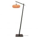 Lampadar eco din bambus Palawan negru/ natur, 40x15cm