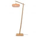 Lampadar eco din bambus Palawan natur/ alb, 40x15cm