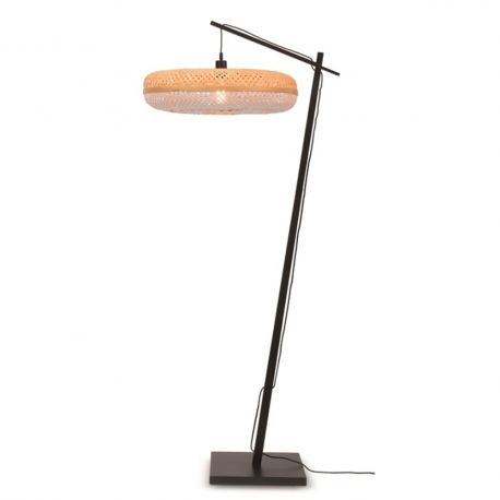 Lampadare - Lampadar eco din bambus Palawan negru/ alb, 60x15cm